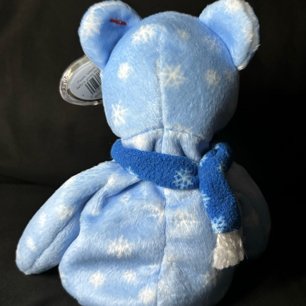 Ty Blue Snowflake Plush Bear - Picture 3 of 8